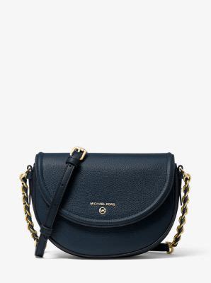 michael kors jet set medium pebbled leather half dome crossbody|Jet Set Medium Pebbled Leather Half Dome Crossbody .